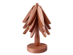 Juego de costillas de madera con forma de árbol | Sin marca
