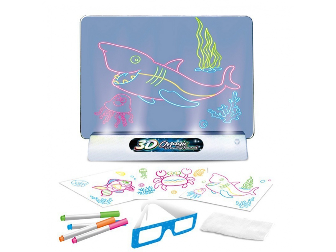 (1 Juego) Tablero De Escritura Y Dibujo 3d Luminoso Creativo Para Niños, Tablero De Mensajes Escritos A Mano Luminoso Led