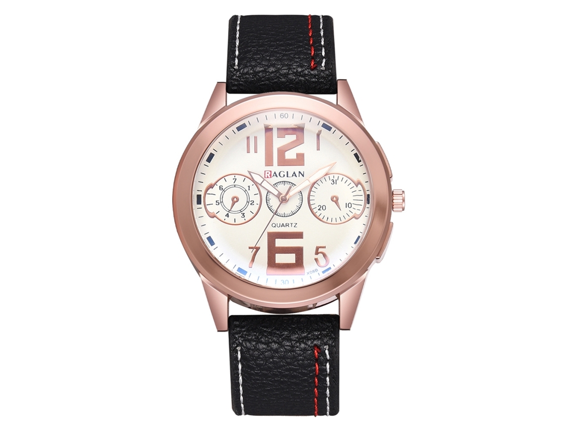 Reloj De Pulsera De Cuarzo Para Hombre Con Correa De Pu, Estilo Piel De Serpiente, Negro.