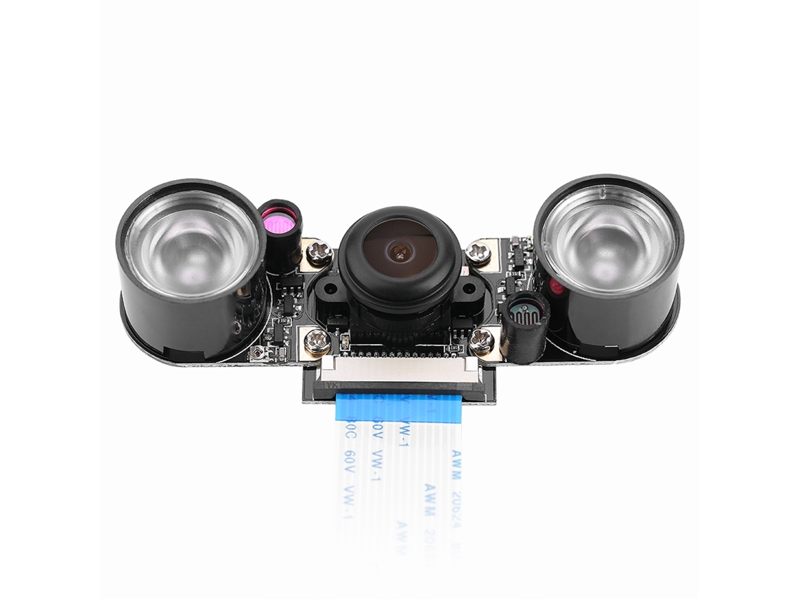 Módulo De Cámara (ángulo Amplio Ojo De Pez Con Luz De Relleno) Para Raspberry Pi 3/2/b