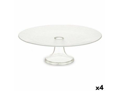 Tartera 32 x 10,5 x 32 cm Cristal Transparente (4 Unidades)