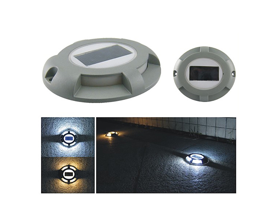 Lámpara Solar Led Para Exteriores De 4 Led, De Aluminio, Ip65, Resistente Al Agua, Ideal Para Caminos, Jardines Y Decoración De Patios.