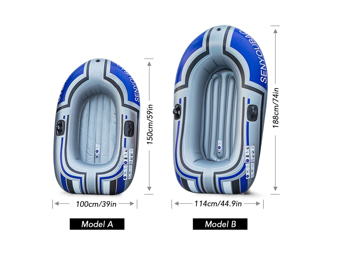Ymsl Bote Hinchable Portátil De Pvc Grueso Plegable Con Bomba De Aire Y Remo Para Piscina Hxl