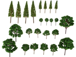 24 Árboles Decorativos En Miniatura, Accesorios Para Plantas Artificiales