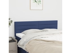 Cabeceros 2 Unidades Tela Azul 72x5x78/88 Cm