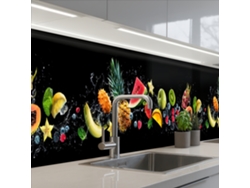 Salpicaderos De Cocina Splash - Fruta - Negro 400x60 Cm