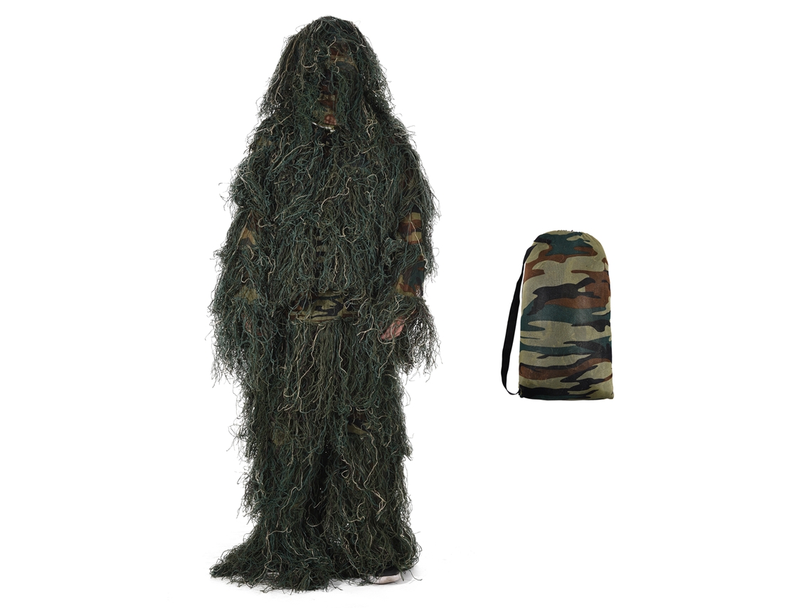 2026-traje Ghillie 5 En 1 Para Hombre Camuflaje Nieve Desierto Selva Ajustable Transpirable Caza Airsoft Paintball