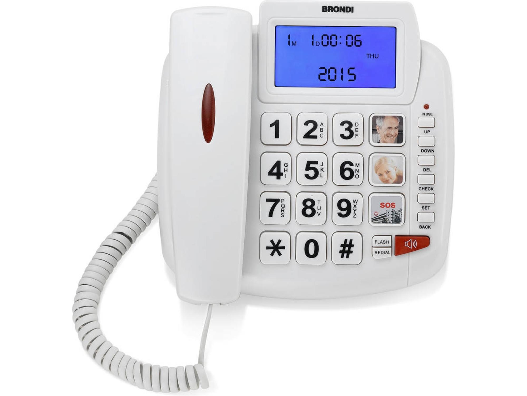 Teléfono Fijo BRONDI Bravo 90 Blanco