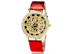 Reloj De Pulsera De Aleación Para Mujer Con Esfera Redonda, Movimiento Analógico Y De Cuarzo, Estilo Moderno.