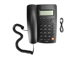 Telefone Fixo Tc-9200 Abs Preto Com Identificação De Chamadas, Para Casa, Escritório E Hotel