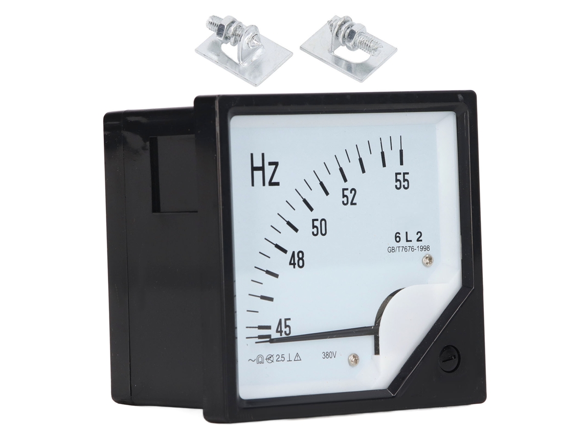 Medidor De Frecuencia De Panel Cuadrado Con Puntero, 380 V Ca, Alta Precisión, 45-55 Hz