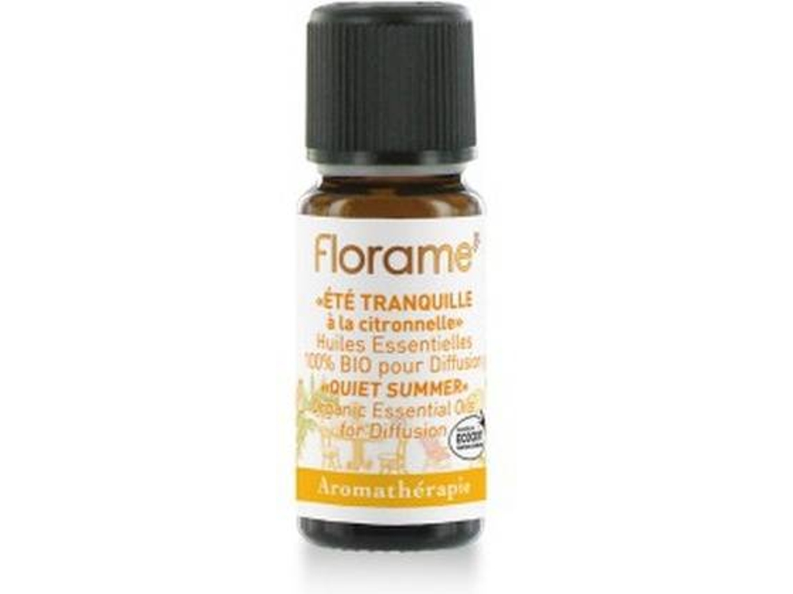 Aceite Essencial FLORAME Composição Verão Tranquilo (10 ml de óleo essencial (Eucalipto - Limão - Menta - Lavanda))