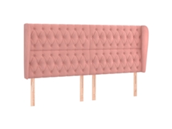Maison Exclusive - Cabecero Con Orejas De Terciopelo Rosa 183x23x118/128 Cm
