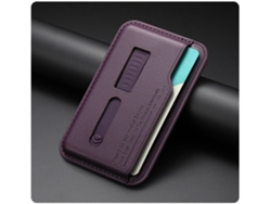 Cartera magnética ultrafina de cuero, compatible con iPhone 17/16/15/14/13/12, morada, Hexinyigjly