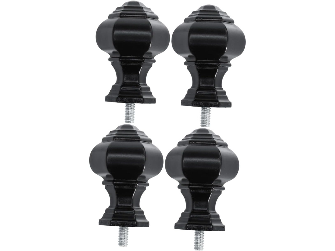 Conjunto De 4 Ponteiras Para Varão De Cortina, Acessórios Elegantes Para Cortinas De Sala De Estar E