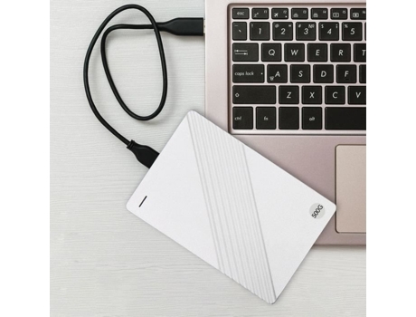 HURRISE Disco Duro Portátil Ultrafino Disco Duro Externo 2,5 Pulgadas USB 3.0 Caja De Computadora De Aleación De Aluminio Plata 500Gb