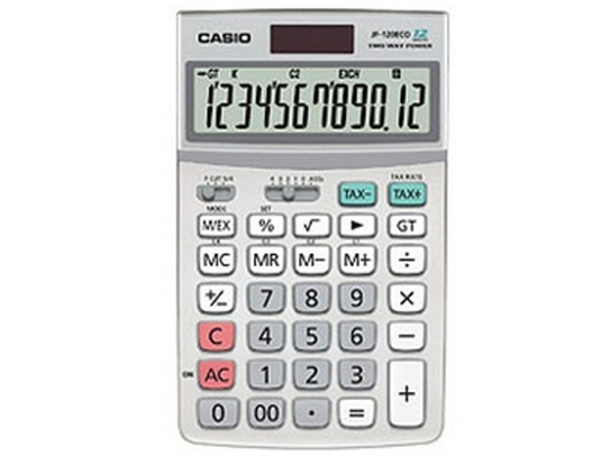 Calculadora Básica CASIO JF-120 ECO Gris (12 dígitos)