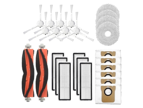 Para mijia robot kit escova principal + escova lateral + filtro + saco de pó + esfregão