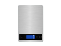 Báscula Cocina Digital Precisión Acero Inoxidable Plata