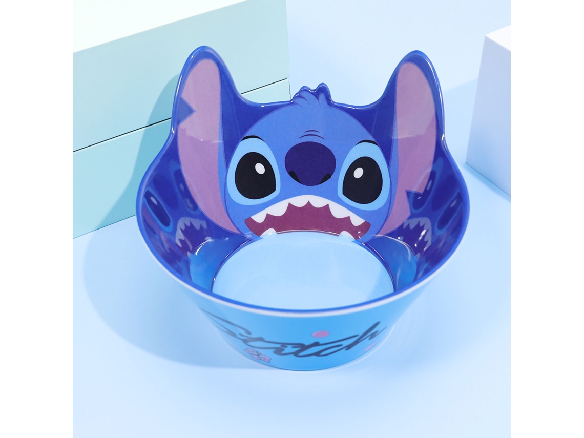 Tazón de sopa infantil 3D grande de melamina Plato Kids Animated DIYs Azul