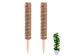 Palo Totem De Fibra De Musgo De Coco Para Plantas Trepadoras Interiores, Madera Resistente Y Tamaños Variados 40cm