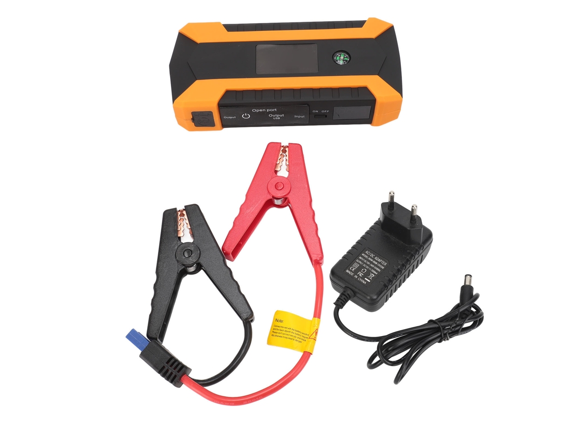 Arrancador Portátil Para Baterías De Coche De 1000 A, 12 V, 15000 Mah Con Linterna Led Y Carga Rápida Usb.