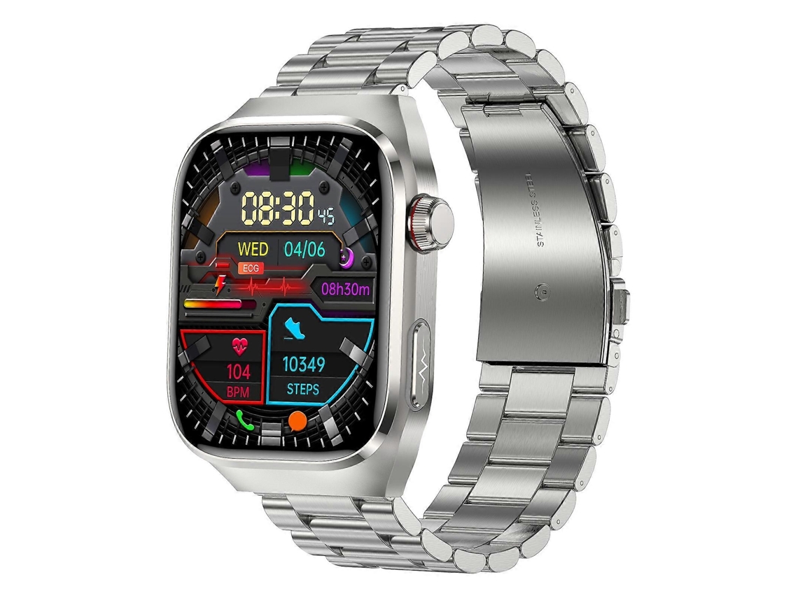 Reloj inteligente Tk16 con correa de acero y pantalla LCD de 2,04 pulgadas que permite monitorizar la salud. Ly Ebike
