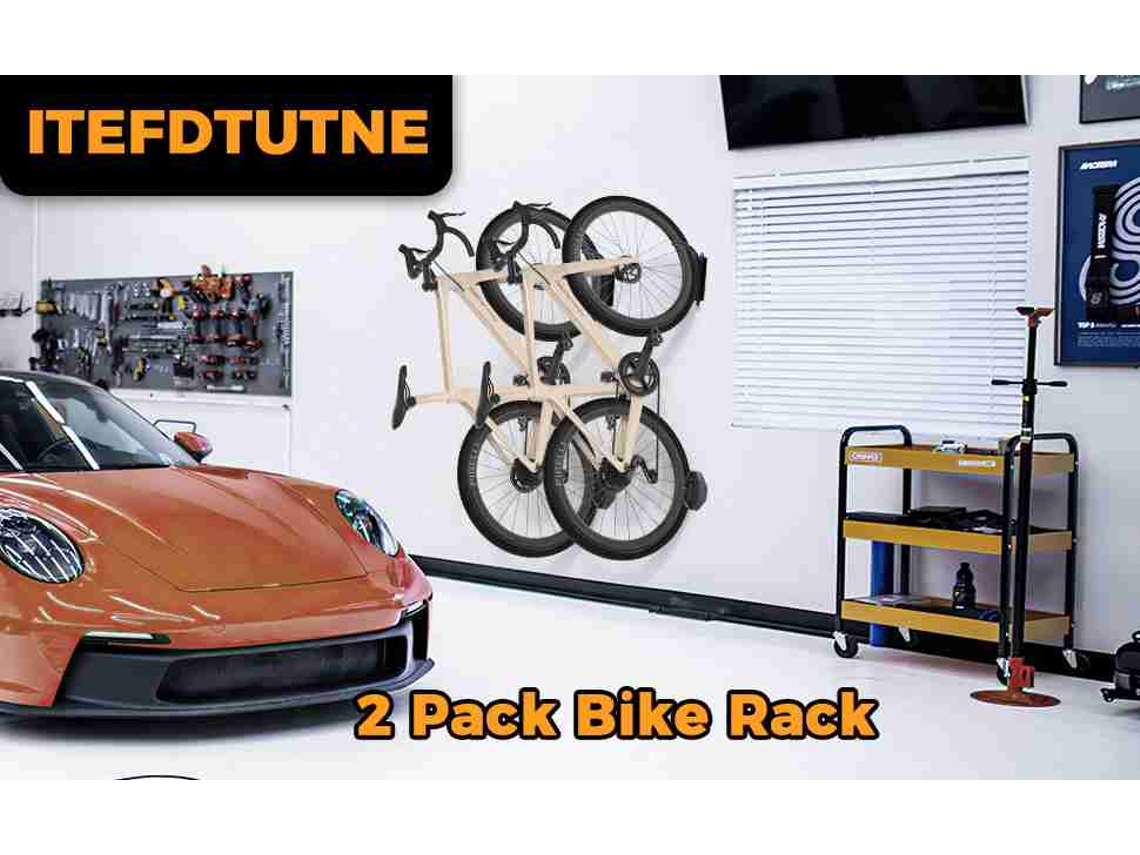 Suporte De Parede Giratório Para Bicicleta Aço Liga Preto 2un Rack De Parede Para Armazenamento Residencial E Comercial