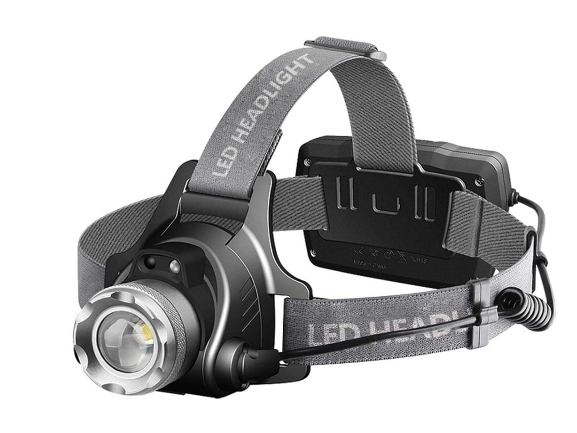 YEMAESRE Faros Super Brillantes Pesca Nocturna Inducción Ultraligero Pequeña Mina Led para El Hogar Zoom De Xenón Linterna Ojo De Águila Negro