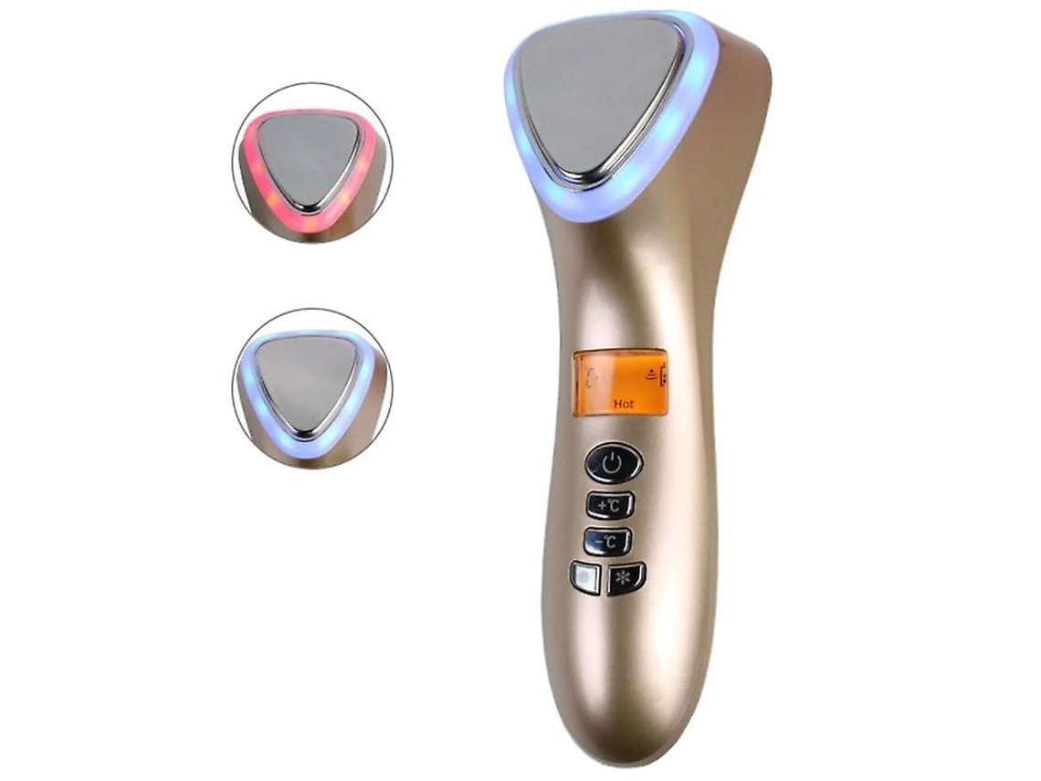 Dispositivo rejuvenecedor de piel frío y caliente 5 en 1 LED para arrugas y acné Terapia de luz roja y azul Masajeador facial en casa Yemaesre