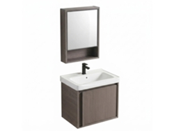 Conjunto De Muebles De Baño Con Lavabo Rea Gama Brown T25023 Kjm 50cm