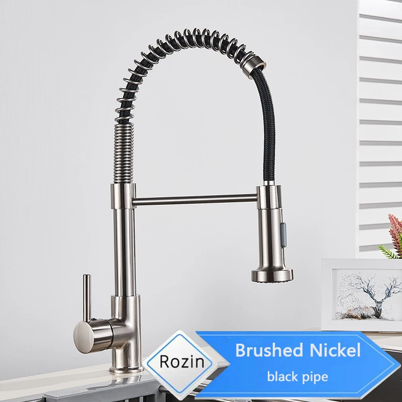 Grifo Mezclador De Encimera De Cocina Con Boquilla Rociadora Giratoria De 360 Grados.