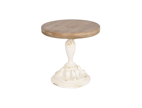 Mesa auxiliar HOME ESPRIT Blanco Natural Abeto 55 x 55 x 57 cm