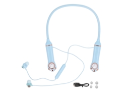 Auriculares Estéreo Bluetooth 5.3 Con Banda Para El Cuello, Iluminación Rgb, Resistentes Al Goteo, Ipx5, Color Azul.