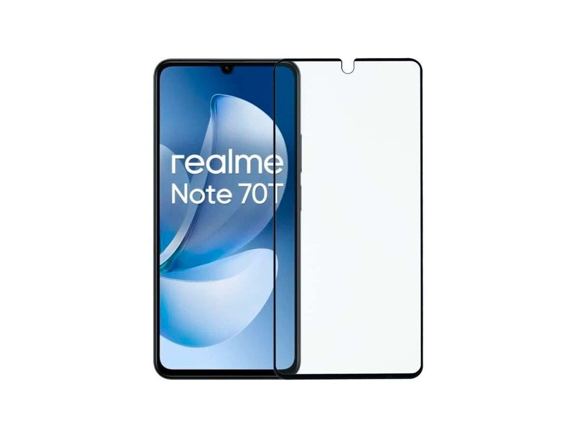Cristal Templado Completo Negro Para Realme Note 70t