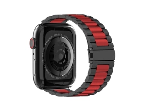 Correa Acero para Apple Watch Series 3 42mm Negro y Rojo