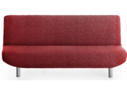 Funda Multielástica para Sofá Cama Clic-clac 3 Plazas MILICA Tejido Adaptable Spongy Rojo