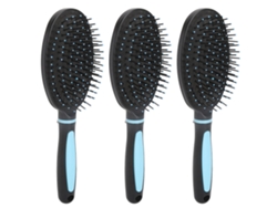 3pcs Cepillo De Pelo Paddle Ovalado Dientes Suaves Antiestático Para Cabello Húmedo Y Seco Fácil De Agarrar