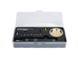 Herramienta de soldadura a gas butano inalámbrica con encendido automático, kit portátil 12 en 1 (gris)