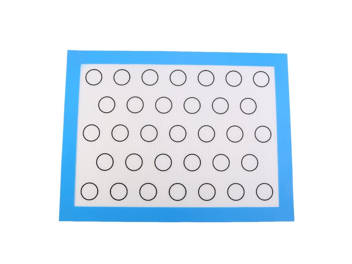 Tapete De Silicona Antiadherente Para Hornear Macarons, Pasteles Y Galletas, Azul, 40x30cm