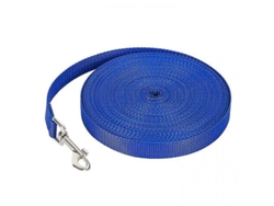 Correa de nailon para perros con gancho de zinc, 50 m de ancho, para perros grandes, para exteriores, 20 m x 2 cm, azul