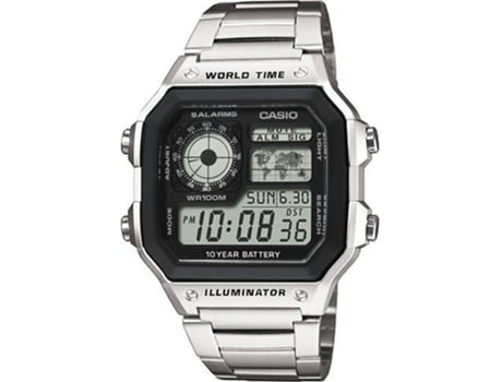 Reloj Digital CASIO Hombre (Metal - Plateado)