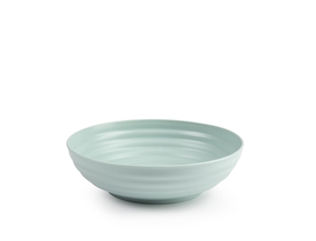 PLASTIC FORTE - Plato Classic Hondo 19 cm Reutilizable. Ideal Fiestas. Verde