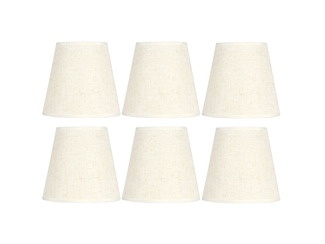 2026-6pcs Fundas De Lámpara De Tela Simple Nórdica Para Lámpara De Pared E14 Y Candelabro Decoración Artística