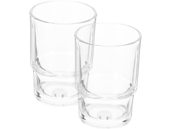 Juego de 2 toallas de baño transparentes de cristal.