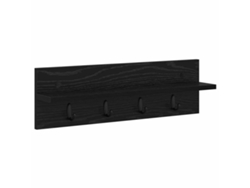 Maison Exclusive - Perchero De Pared Roble Negro 60 X 10,5 X 18 Cm