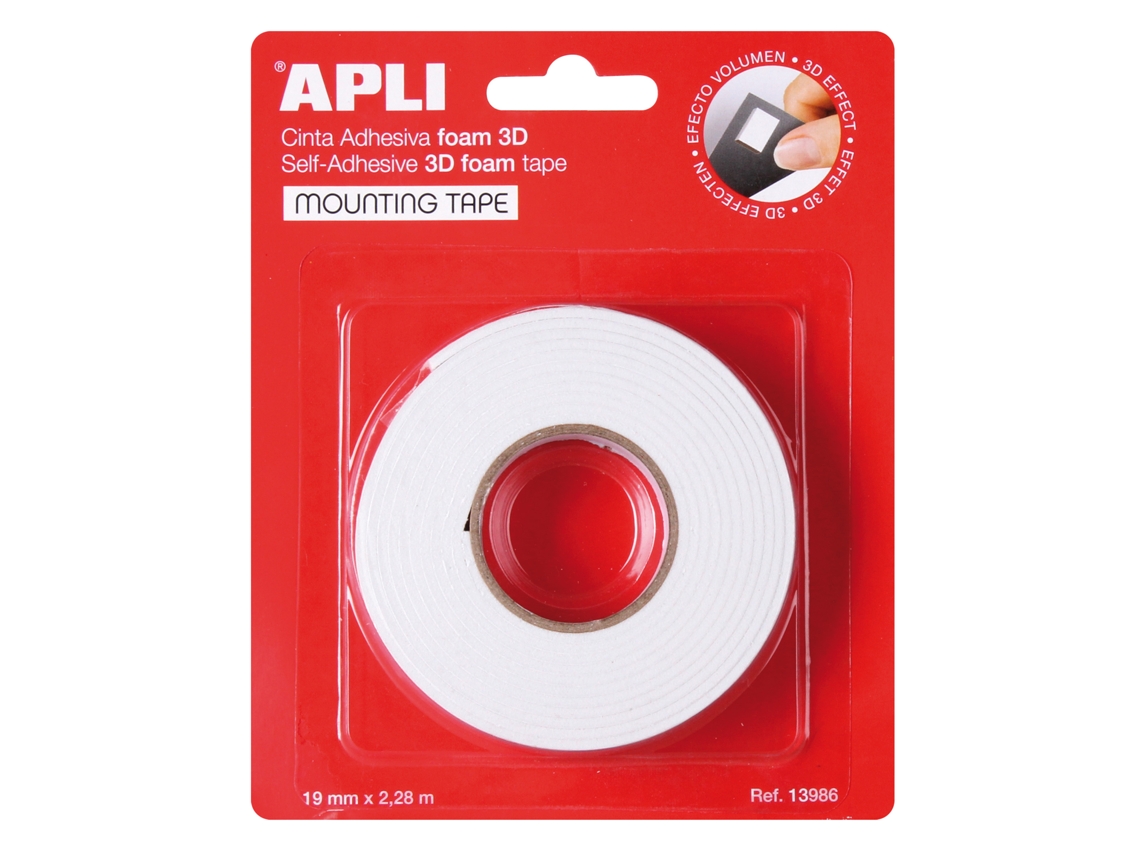 Cinta Adhesiva Doble Cara Foam 3D 19Mm X 228M Apli