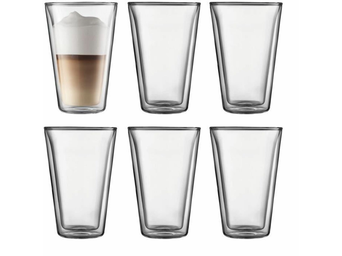 Set De Vasos Bodum 400 Ml Transparente Vidrio De Borosilicato Liso 6 Piezas (6 Unidades)