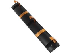 Perchero Invisible De Pared Con 5 Ganchos, No Requiere Taladrar, Metal Resistente Negro Y Dorado.