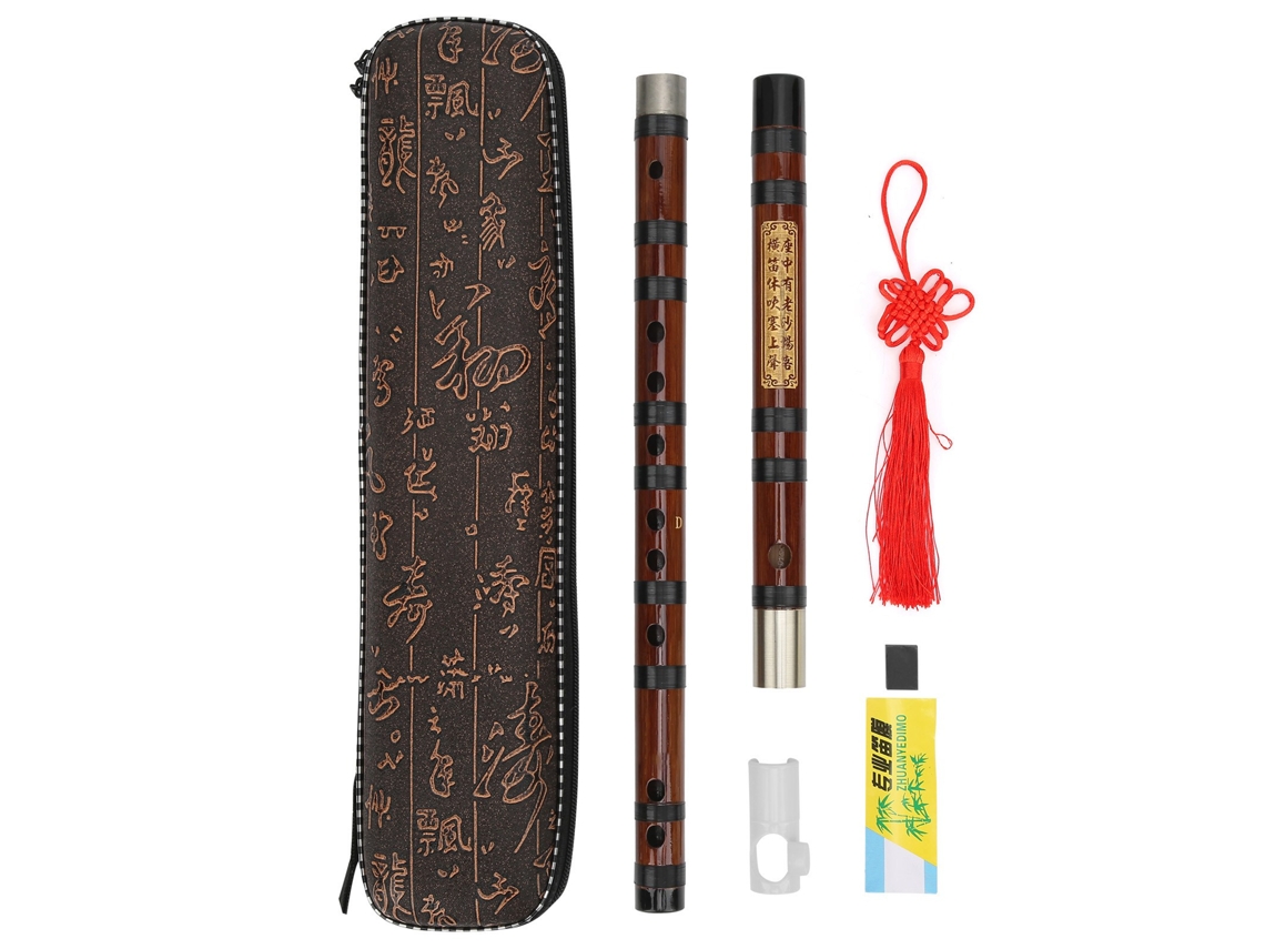 Flauta de bambú (tono D anotado, material seco)